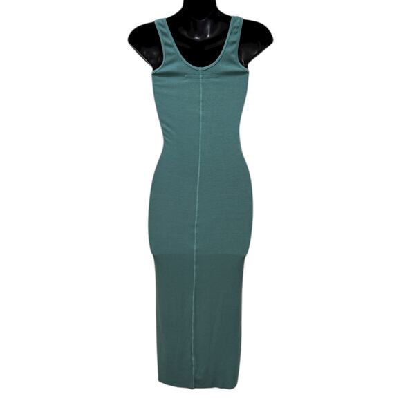 Enza Costa Silk Rib Tank Midi Dress In Quiet Wave - Picture 3 of 7